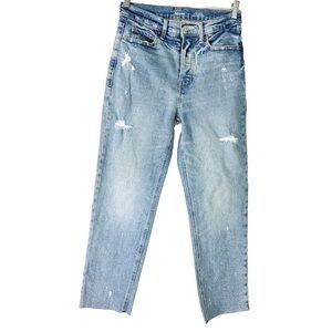 Old Navy Distressed Sky-Hi Straight Leg Jeans